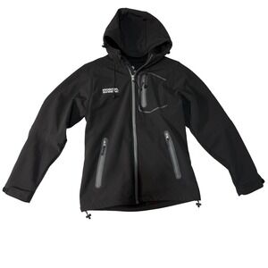 Honda Marine PTX Jacket Mens Medium Softshell Hooded Full Zip Black Waterproof